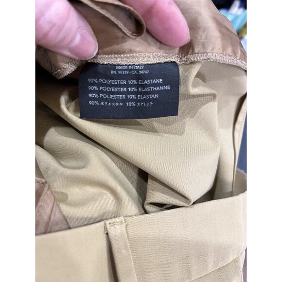 Prada Khaki Dress Size US 2-4 Flat Front Pockets Italy technostretch Trouser - Picture 12 of 15